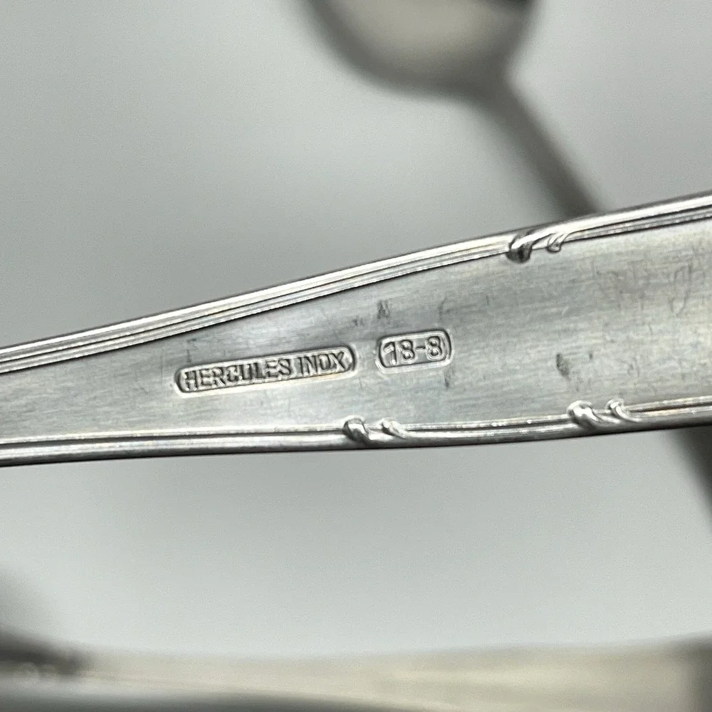 Hercules Inox Platinox Serving Set 18/8 Stainless Flatware Classique Pattern Vtg